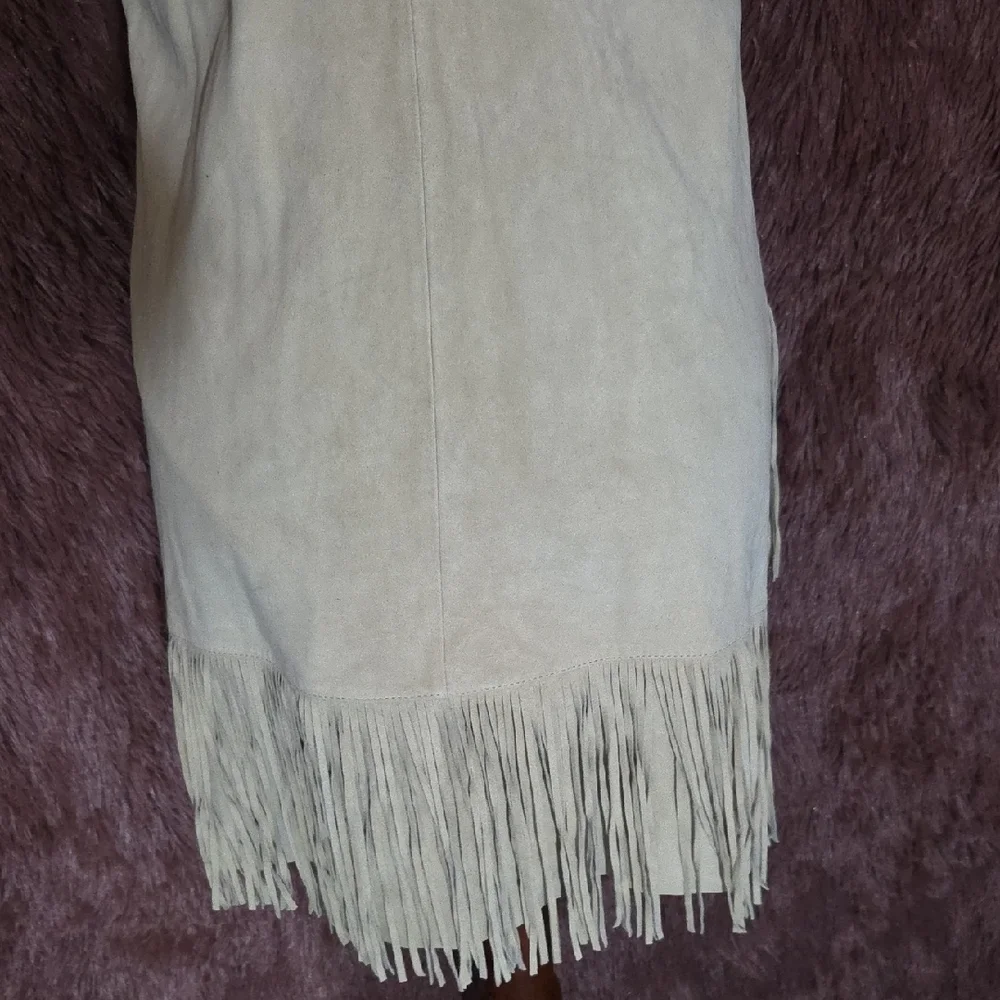 Parker Leather Laser Cut Fringe Dress - Picture 6 of 10